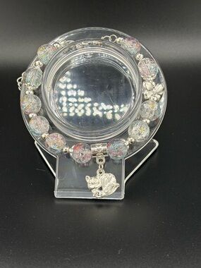 Silver 9 tail Fox Charm Multicolor Bead Bracelet - Women Jewelry